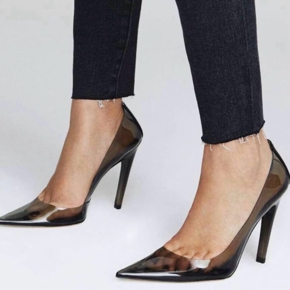 NWT Good American Cinderella Smoke Pumps
